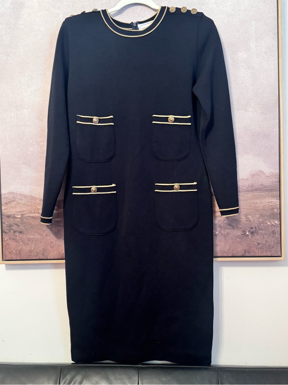 Adrienne Vittadini vintage women’s long sleeve wool dress Sz M